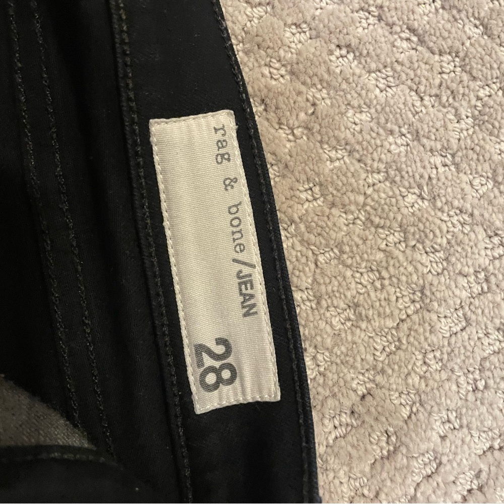 Rag and Bone Mid Rise Black Skinny Jeans Size 28